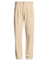 Imperial Man Pants Beige Size 36 Polyester, Viscose, Elastane In Neutral