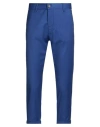 Imperial Man Pants Blue Size 26 Polyester, Viscose, Elastane In Blue