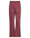 Imperial Man Pants Burgundy Size 26 Polyester, Viscose, Elastane In Brown