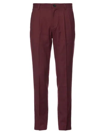 Imperial Man Pants Burgundy Size 36 Polyester, Viscose, Elastane In Multi