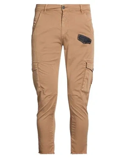 Imperial Man Pants Camel Size 32 Cotton, Elastane In Brown