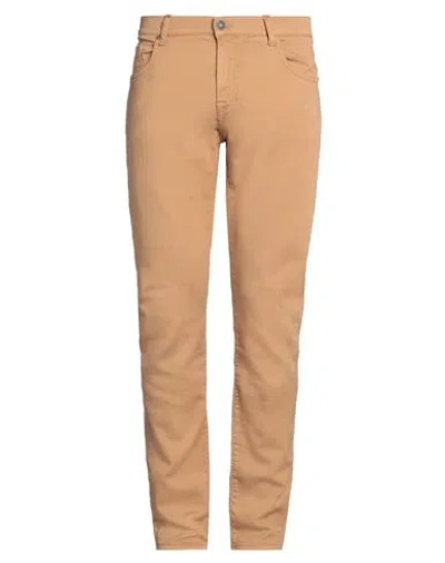 Imperial Man Pants Camel Size 28 Cotton, Polyester, Elastane In Beige