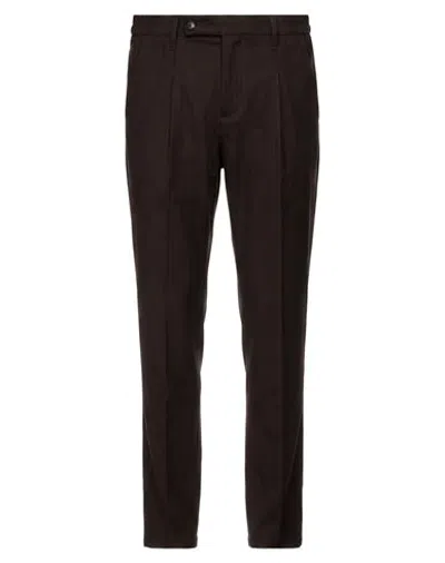 Imperial Man Pants Dark Brown Size 26 Polyester, Viscose, Elastane In Multi