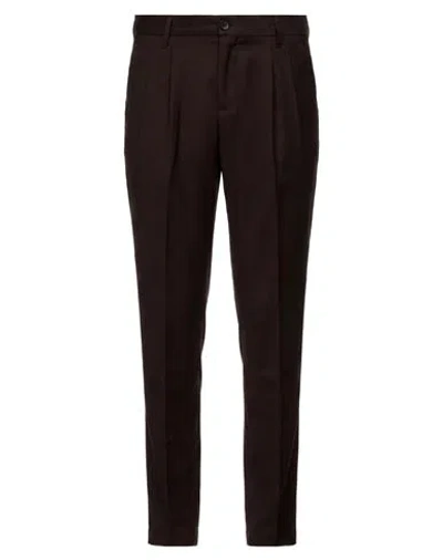 Imperial Man Pants Dark Brown Size 36 Polyester, Viscose, Elastane