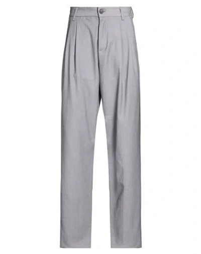 Imperial Man Pants Grey Size 26 Polyester, Viscose, Elastane In Gray