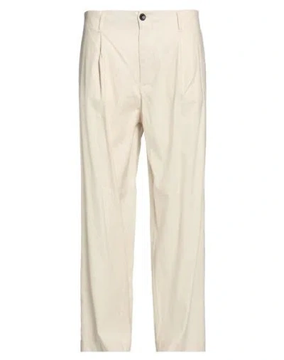 Imperial Man Pants Ivory Size 32 Viscose, Linen, Cotton, Elastane In White