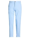 Imperial Man Pants Light Blue Size 34 Polyester, Viscose, Elastane