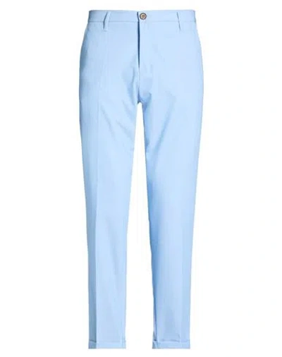 Imperial Man Pants Light Blue Size 34 Polyester, Viscose, Elastane