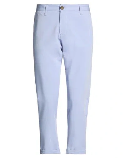 Imperial Man Pants Light Blue Size 36 Polyester, Viscose, Elastane