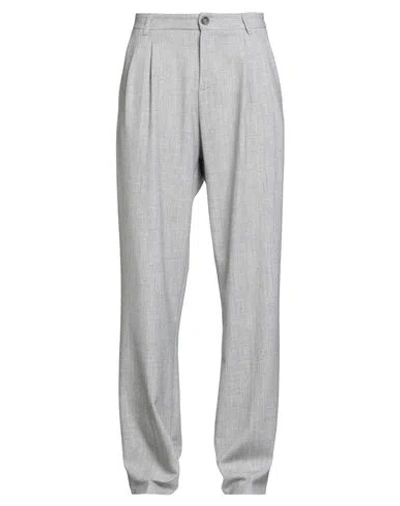 Imperial Man Pants Light Grey Size 36 Polyester, Viscose, Elastane In Gray
