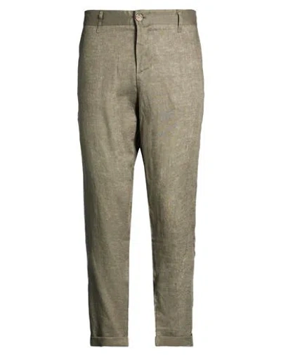 Imperial Man Pants Military Green Size 36 Linen
