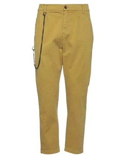 Imperial Man Pants Mustard Size 34 Cotton, Elastane In Yellow
