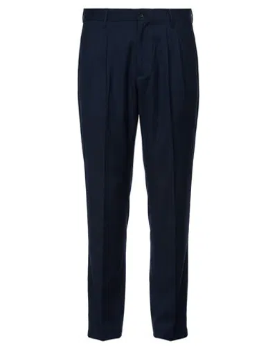 Imperial Man Pants Navy Size 36 Polyester, Viscose, Elastane In Multi