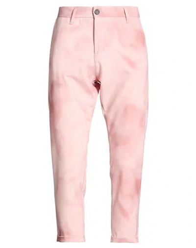 Imperial Man Pants Pink Size 32 Polyester, Elastane, Viscose In Animal Print
