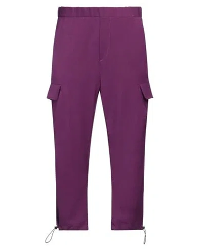 Imperial Man Pants Purple Size Xl Polyester, Viscose, Elastane