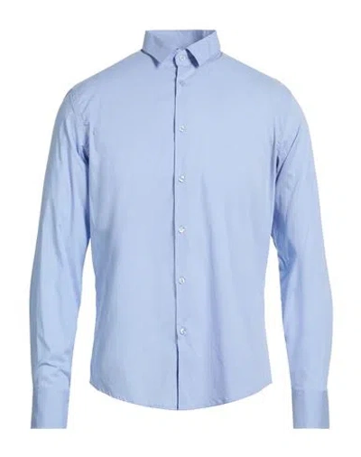 Imperial Man Shirt Azure Size L Cotton, Polyamide, Elastane In Blue