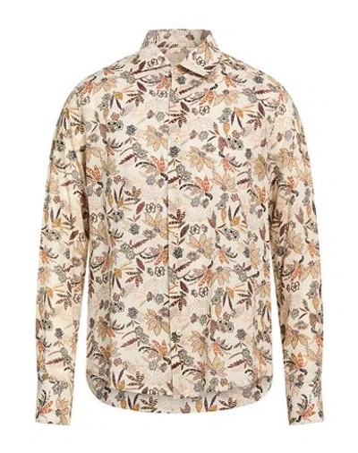 Imperial Man Shirt Beige Size L Cotton In Multi