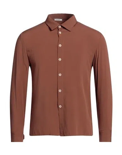 Imperial Man Shirt Brown Size Xxl Viscose