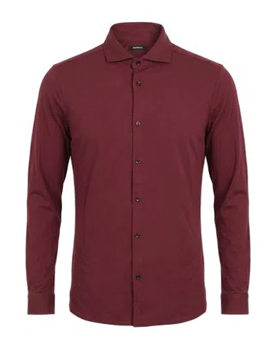 Imperial Man Shirt Burgundy Size S Cotton, Polyester, Elastane In Red