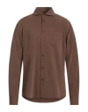 Imperial Man Shirt Chocolate Brown Size L Modal, Polyester, Elastane