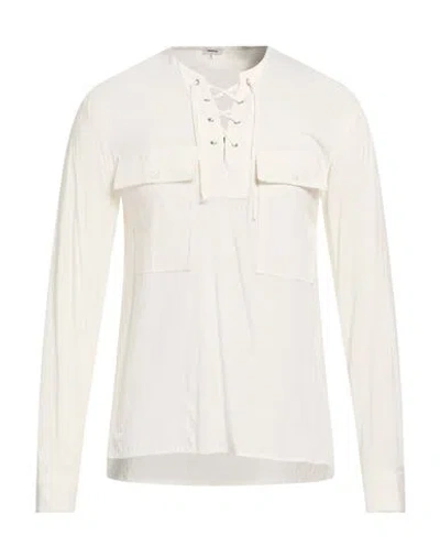 Imperial Man Shirt Ivory Size Xxl Viscose In White