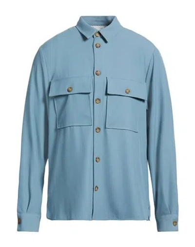Imperial Man Shirt Light Blue Size L Polyester, Elastane