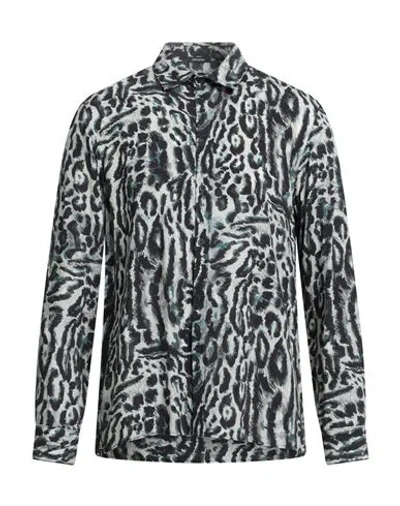 Imperial Man Shirt Light Green Size Xxl Viscose In Black