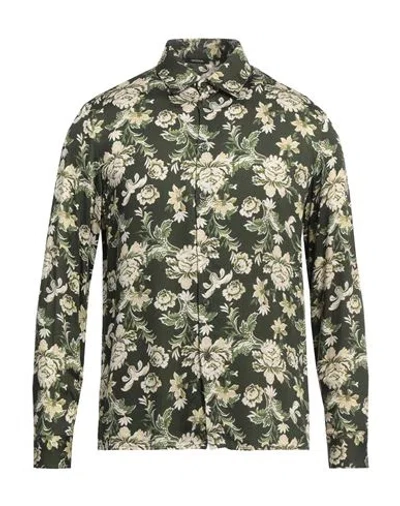 Imperial Man Shirt Military Green Size S Viscose