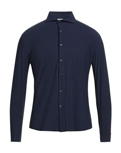 Imperial Man Shirt Navy Size Xxl Polyamide, Elastane In Blue