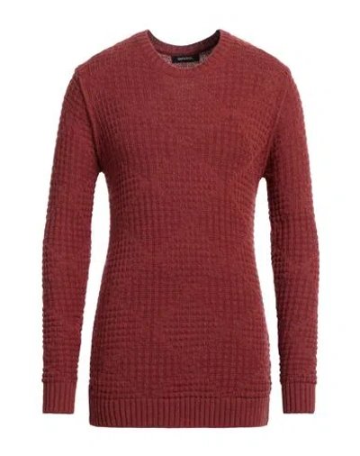 Imperial Man Sweater Brick Red Size M Acrylic, Wool, Alpaca Wool, Viscose In Burgundy