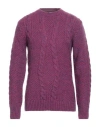 Imperial Man Sweater Magenta Size Xs Wool, Acrylic In Purple