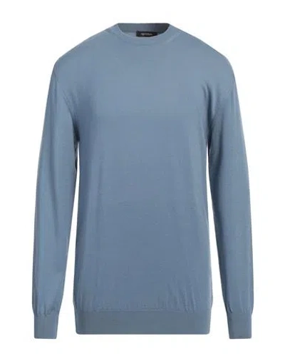 Imperial Man Sweater Pastel Blue Size Xl Viscose, Polyester, Polyamide In Gray