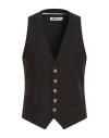 Imperial Man Tailored Vest Black Size S Polyester, Viscose, Elastane In Brown