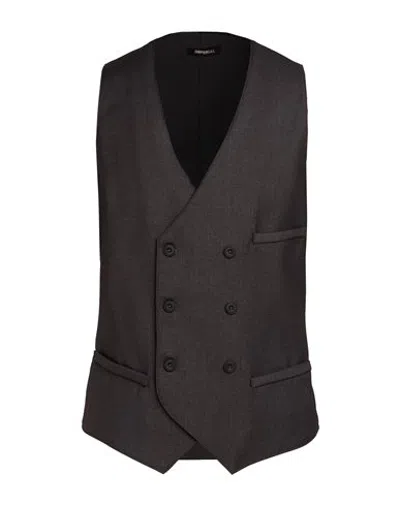 Imperial Man Tailored Vest Charcoal Size Xl Polyester, Viscose, Elastane In Grey