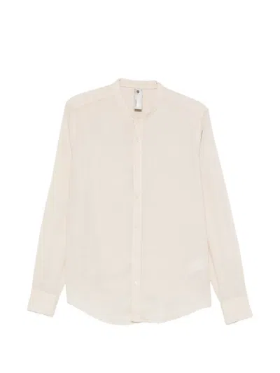 Imperial Mandarin-collar Long-sleeve Shirt In Pink