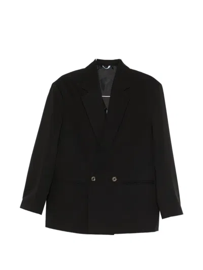 Imperial Notched-lapel Double-breasted Blazer In Black
