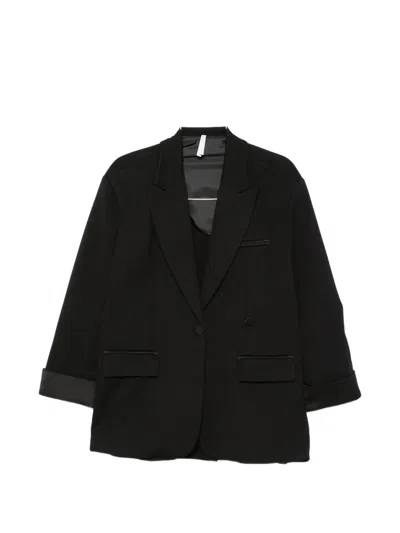Imperial Notched-lapel Single-breasted Jacket In Black