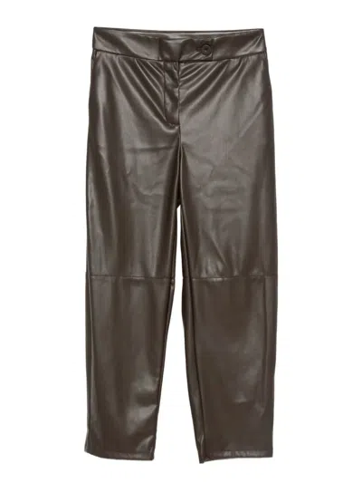 Imperial Panelled Crop Trousers In Brown