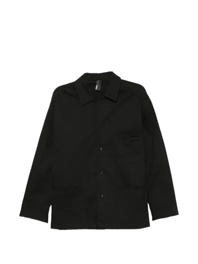 Imperial Patch-pocket Shirt Jacket In Black