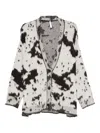 Imperial Patterned-intarsia Cardigan In Neutral