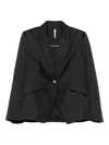 Imperial Peak-lapel Single-breasted Blazer In Black