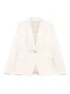 Imperial Peak-lapel Single-breasted Blazer In Neutral