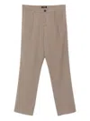 Imperial Pleated Cotton Trousers In Brown