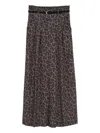 Imperial Pleated Leopard-print Trousers In Gold