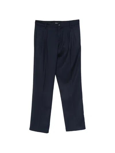 Imperial Pleated Straight-leg Trousers In Blue