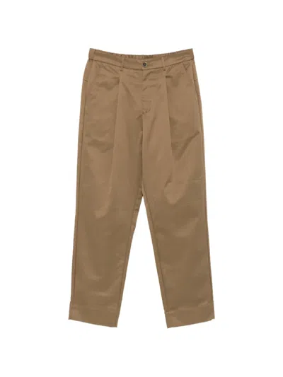 Imperial Pleated Straight-leg Trousers In Brown
