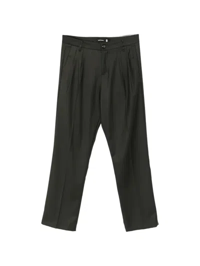 Imperial Pleated Straight-leg Trousers In Gray