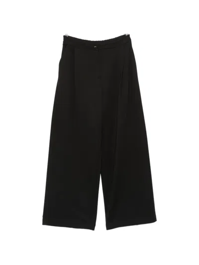Imperial Pleated Wide-leg Trousers In Black