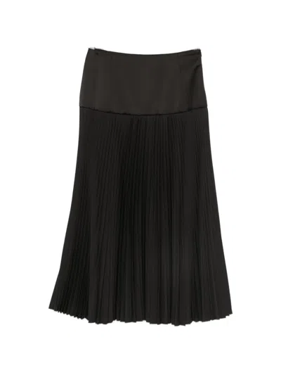 Imperial Pleated-panel Skirt In Brown