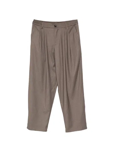 Imperial Pleated-waistband Trousers In Brown